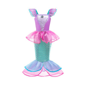 Elsa Anna Kid Princess Girls Dress Rapunzal Kids Cosplay Halloween Vestidos Children Costume Birthday Party Dress