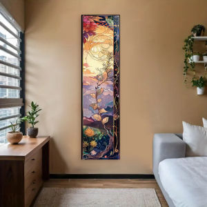 VIKAMA Bohemian Dọc Tấm Thảm Mặt Trời Mặt Trăng Cây Thiết Kế Hoa Thiên Nhiên Huyền Bí Treo Tường Cho Phòng Ngủ Phòng Khách Trang Trí Nhà Polyester