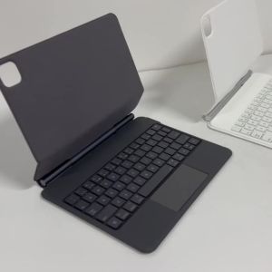 AJIUYU | Bao Da Bàn Phím Thông Minh Smart Pogo Pin Dành Cho iPad Pro 11/12.9/13 & Air 11/13/Air 4 5/Pro M4 M5 Hỗ Trợ Tiếng Hàn Bồ Đào Nha Tây Ban Nha Kèm Chức Năng Bảo Vệ Bàn Phím
