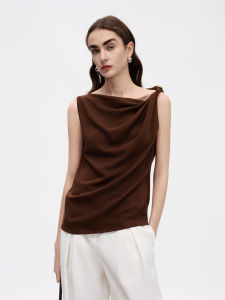LANCY FROM 25 | Ruffle Twist Design Simple Workwear Shirt