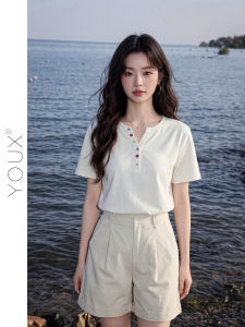 YOUXIANG | Áo Thun Sơ Mi Ôm Body Đa Màu