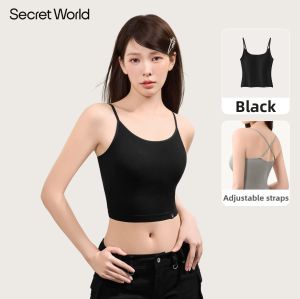 Secret World | Padded Bra Vest with Beauty Back Design Female Summer Innerwear