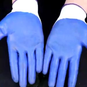 Nitrile Cotton Half Rubber Glove Safety Working Glove PU Latex Coated Protective Garden Glove Sarung Tangan Getah