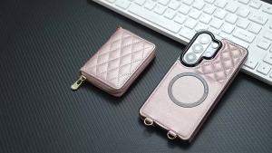 szhaiyu | Leather Cards Bag Case For Samsung Galaxy S26 S25 S24 S23 Ultra Plus FE S25E A57 A37 A56 A36 A55 A35 With Wrist Strap Lanyard