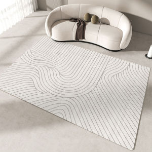 โมเดิร์นมินิมอลสไตล์ญี่ปุ่น XD/Xiangda พรมไฟเบอร์เคมีที่มีรูปแบบเรขาคณิตสําหรับห้องนั่งเล่นห้องนอนและการศึกษา