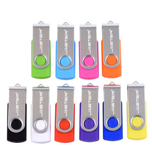 Jaster | JASTER Rotatable Colorful USB 2.0 Flash Drive 128GB Creative Gift Memory Stick 64GB Silver Clip Pen Drive 32GB U Disk 16GB 8GB