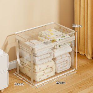 WUBUWEI | Transparent Folding with Cover Clothing Storage Box