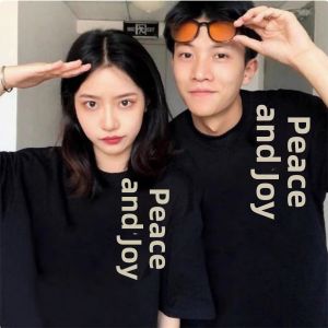 SUSHOUWANGE | Red Couple New Years T-Shirt Cotton
