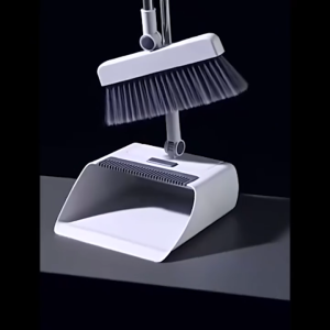 Keycool 3 in 1 Household Broom and Dustpan Set 38 Inch Long Handle Broom with Stand Dustpan Combination Set