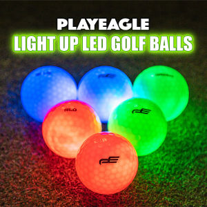 PLAYEAGLE Light Up LED Night Golf Balls 6pcs/pack Luminous Golf Ball for Driving Range Golf Practice Balls At Night