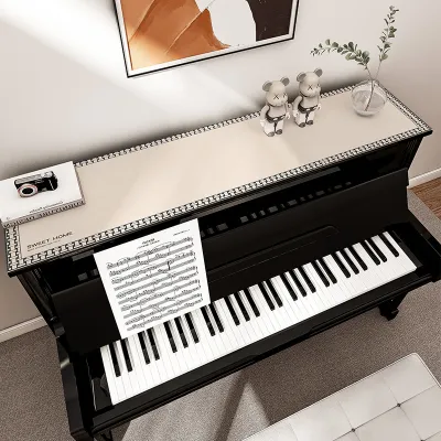 JINGZHIQIN | Simple Semi-cover Piano Dust Cover PVC Easy Clean Waterproof Oilyproof