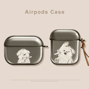 Cute Dog Couple Style Airpods pro 3 Protective Case Wireless Bluetooth  Earphone Shell Soft TPU Anti-fall for  Users