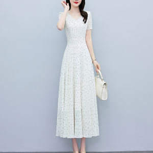 DAIXIANGFEIZI | Floral Chiffon Dress Womens Mid-length