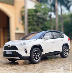 LEO 1:32 TOYOTA Rav4 Diecast Alloy Car Model Gift for Boys Children Kids Toy Off-road Vehicle Sound and Light Metal Cars Toys