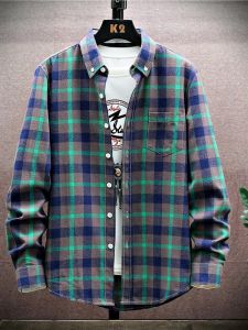 Áo Sơ Mi Nam Tay Dài Cotton Nguyên Chất Mùa Xuân Thu Mới Về Phong Cách Thường Ngày Mỏng Áo Khoác Ngoài Cho Học Sinh