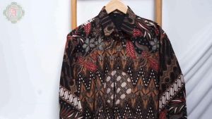 Batik Pria Lengan Panjang Pria Cowok Solo Premium Katun Mewah Elegant Kemeja Batik Pria Terbaru PCW1