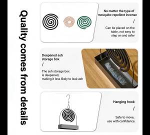 1-10 Chiếc Giá Đỡ Muỗi Bằng Sắt Nghệ Thuật Đốt Hương Có Khay Đựng Tro Chống Bỏng Chân Đế Bằng Thép Carbon Cho Gia Đình Trong Nhà Ngoài Trời Sử Dụng