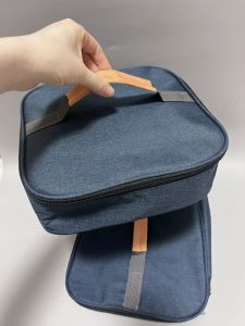 Portable Flat Insulated Lunch Box Bag MiSAnBROO Square Meal Container Bag for Office Workers Middle School Students Outdoor