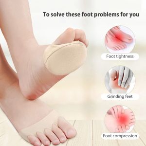 SRIEI 1Pair Five Toes Forefoot Pads for Women High Heels Half Insoles Calluses Corns Foot Pain Care Absorbs Shock Socks Toe Pad Inserts