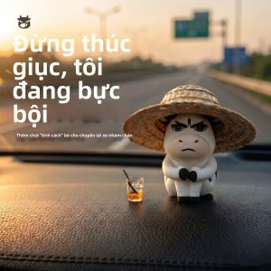 TANGJIXIONG | Trang Trí Ô Tô Bò Đáng Yêu Xấu Xa
