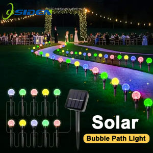 30 LED Solar Bubble Ball Lawn Lights Waterproof Solar Pathway String Light for Outdoor Garden Patios Trail Lighting Decoration