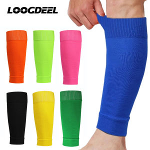 1 Pair Hight Elasticity Soccer Protective Socks Without Feet Kids Adults Shin Pads Guard For Football Sport Leg Support Sleeves