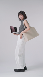 HuluBulu Ya Business Tote Bag for Women EVA Hard Shell Waterproof Large Handbag Office Work Daily Commute
