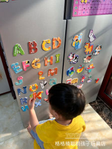 Magnetic Educational Toys for Boys And Bé Gáis Preschool Early Education Fridge Magnets Alphabet Numbers Puzzle Stickers 3-7 Years Old