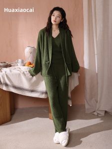 Thickened and Fleece Womens Sleepwear Set