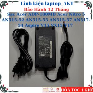 Sạc Laptop Acer ADP-180MB Acer Nitro 5 AN515-52 AN515-55 AN515-57 AN517-54 Aspire V15 VX15 V17 Sạc Acer 19.5V-9.23A-180W chân đỏ tím