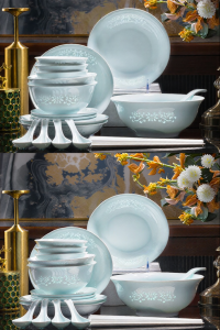 mornenjoy | Underglaze Color Porcelain Dinner Set
