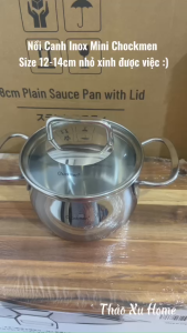 Nồi Canh Mini Inox Chockmen Size 12-14cm Nồi Inox 18/10 Đúc Nguyên Khối Dùng Được Trên Mọi Loại Bếp