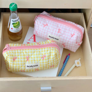 Cute Artistic New 2025 Pencil Case Female Middle School Students Stationery Storage Bag Cotton Material Other Elements