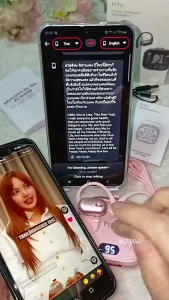 HTC NE08 หูฟังนักแปล AI หูฟังแปลภาษา Bluetooth 6.0 หูฟังไร้สาย ปัญญาประดิษฐ์ แปลภาษาแบบเรียลไทม์ ลดเสียงรบกวน หูฟังบลูทูธ ไฮไฟสเตอริโอ หูฟังไร้สาย
