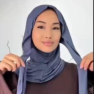 New Style Headscarf Hat Solid Color Versatile Tie-Style Headscarf Convenient Long Headscarf Hat