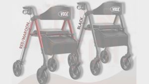 Lightweight Travel Rollator Adjustable Compact 4Wheel | Walking Aid with Wheel | Wheelchair Pasar | Tongkat beroda/助行器