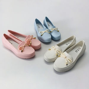 Azgalery SPT-32 Sepatu Sandal Slip On Wanita Flat Shoes Pantofel Pita Bahan Karet PVC Nyaman COD