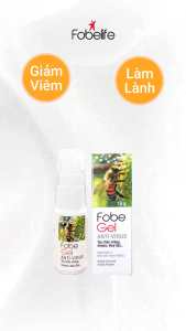 Gel Bôi Nano Nghệ FobeGel Anti Virus | Nano Bạc Keo Ong Xanh Brazil Chăm Sóc Da | Tuýp 30G - Xịt 15G