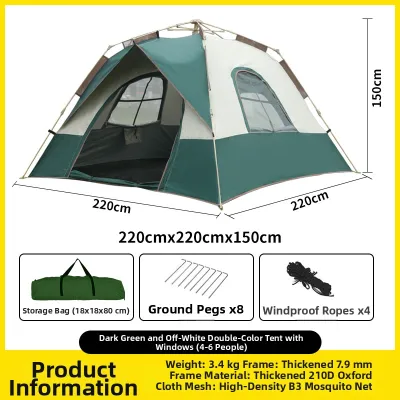 Portable Auto-Fold Camping Tent Water Resistant