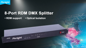 Pknight 8 Port DMX512 RDM Splitter Signal Distributor for Stage Lighting