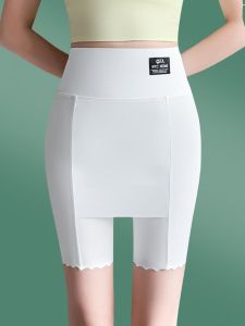 Ice Silk Compartment Blocking Triangle Safety Pants Plus Size 100.00kg Half Length Non-Curling Summer Base Fashion Tape Women