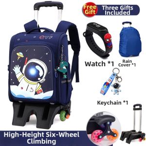 KABUYOUSI | Detachable Water-Resistant School Bag with Pull Rod