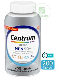 Centrum Silver Multivitamin for Men 50 Plus with Vitamin D3 B Vitamins and Zinc 100/200/275 Caps
