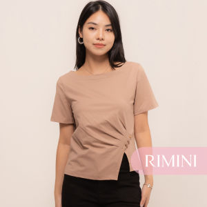 RIMINI - Atasan Casual Berlengan Pendek Marble Beads Pleated Size S-3XL - Amaryllis Top 5S25101