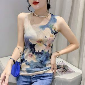 Áo Ba Lỗ in Họa Tiết Thời Trang Mùa Hè Cho Nữ Áo Ba Lỗ Ôm Vừa Vặn Áo Ba Lỗ Cổ Chữ V Áo Ba Lỗ Thường Ngày Áo Ba Lỗ Phong Cách Đường Phố