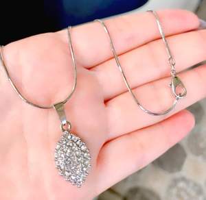 KALUNG TITANIUM SILVER YULIA PERMATA 45CM ANTI LUNTUR