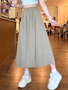 Womens  High Waist Wide-legged Pants Loose Large Size A-line Trousers Casual Yamamoto Trousers