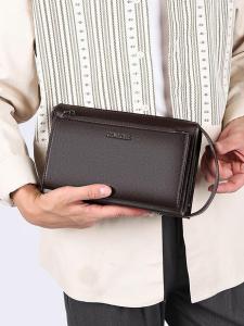 Ví Da PU Dài Nhiều Ngăn Đựng Nhiều Thẻ Khóa Mật Khẩu Cầm Tay Cho Nam Ví Da PU Lớn Dung Tích Cao Ví Da PU Cầm Tay Cho Nam