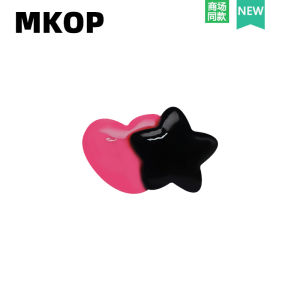 Mkop Hole Shoes Accessories Fancy Shoe Buckle Accessories Dark Pink Stars Heart Shoe Ornament Fit Crocs/Cross