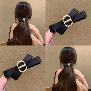 Black Pig Nose CD Butterfly Knot Banana Clip Vertical Clip Hair Quantity 2025 New Horizontal Clip Fashion Hair Accessories